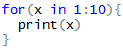 for loop code example