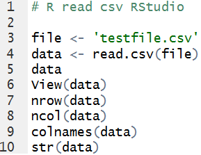 Rstudio Read CSV File and analysis